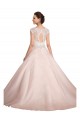 Acquista Avorio Abito da ballo Barca Illusione Pizzo Abiti da sposa