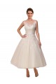 Acquista Avorio Abito da ballo Illusione Tulle Pizzo Abiti da sposa