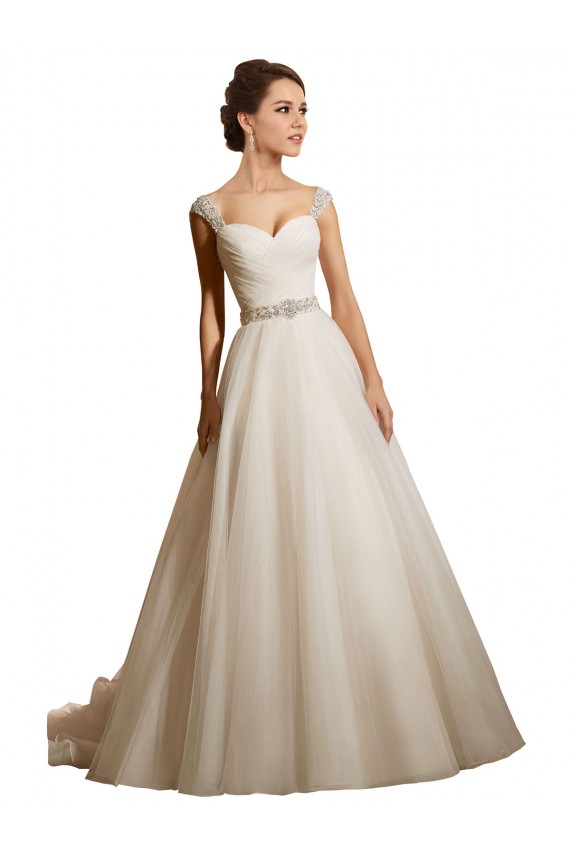 Acquista Avorio Abito da ballo Innamorato Tulle Abiti da sposa