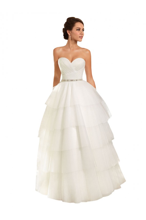 Acquista Avorio Abito da ballo Innamorato Tulle Abiti da sposa