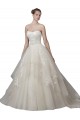 Acquista Avorio Abito da ballo Scoop Senza spalline Tulle Pizzo Abiti da sposa