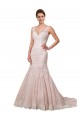 Acquista Avorio & Blush Stile sirena Scollatura a V Tulle Pizzo Abiti da sposa