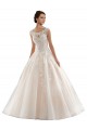 Acquista Avorio & Champagne Abito da ballo Barca Tulle Pizzo Abiti da sposa