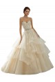 Acquista Avorio & Champagne Abito da ballo Innamorato Tulle Pizzo Abiti da sposa