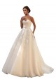 Acquista Avorio & Champagne Abito da ballo Innamorato Tulle Pizzo Abiti da sposa
