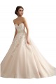 Acquista Avorio & Champagne Abito da ballo Scollatura a V Cattedrale di treno Tulle Pizzo Abiti da sposa