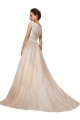 Acquista Avorio & Champagne Linea A Scollatura a V Tulle Pizzo Abiti da sposa