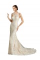 Acquista Avorio & Champagne Stile sirena Illusione Tulle Pizzo Classico Abiti da sposa