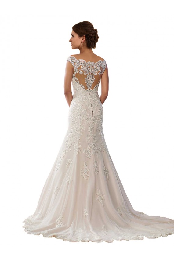Acquista Avorio & Champagne Stile sirena Pizzo Boho Abiti da sposa