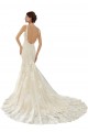 Acquista Avorio & Champagne Stile sirena Scollatura a V Pizzo Abiti da sposa