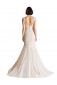Acquista Avorio & Champagne Stile sirena Scollatura a V Sweep treno Tulle Abiti da sposa