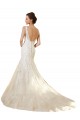 Acquista Avorio & Champagne Stile sirena Scollatura a V Tulle Pizzo Abiti da sposa