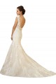 Acquista Avorio & Champagne Stile sirena Scollatura a V Tulle Pizzo Abiti da sposa