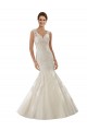 Acquista Avorio & Champagne Stile sirena Scollatura a V Tulle Pizzo Abiti da sposa