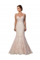 Acquista Avorio & Champagne Stile sirena Sottili Pizzo Boho Abiti da sposa