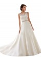 Acquista Avorio Linea A Illusione Pizzo Abiti da sposa
