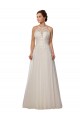 Acquista Avorio Linea A Illusione Sweep treno Tulle Abiti da sposa