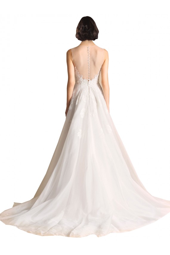 Acquista Avorio Linea A Illusione Tulle Abiti da sposa