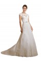 Acquista Avorio Linea A Illusione Tulle Pizzo Classico Abiti da sposa