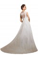 Acquista Avorio Linea A Illusione Tulle Pizzo Classico Abiti da sposa