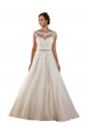 Acquista Avorio Linea A Illusione Tulle Pizzo Classico Abiti da sposa