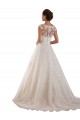 Acquista Avorio Linea A Illusione Tulle Pizzo Classico Abiti da sposa