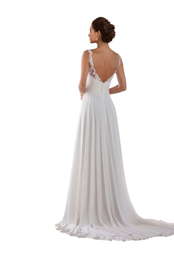 Acquista Avorio Linea A Innamorato Chiffona Classico Boho Abiti da sposa