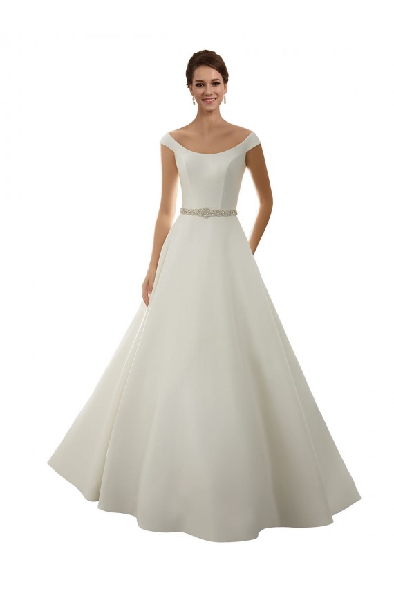 Acquista Avorio Linea A Raso Classico Abiti da sposa