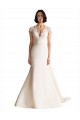 Acquista Avorio Linea A Scollatura a V Raso Abiti da sposa