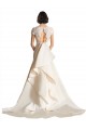 Acquista Avorio Linea A Scollatura a V Raso Abiti da sposa
