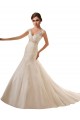Acquista Avorio Linea A Scollatura a V Tulle Pizzo Abiti da sposa