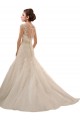 Acquista Avorio Linea A Scollatura a V Tulle Pizzo Abiti da sposa