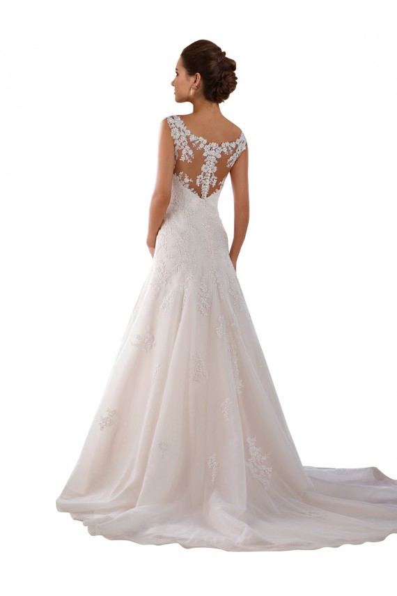 Acquista Avorio Linea A Scoop Tulle Abiti da sposa