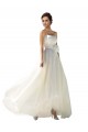 Acquista Avorio Linea A Senza spalline Chiffona Abiti da sposa