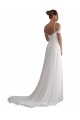 Acquista Avorio Linea A Sweep treno Chiffona Spiaggia Abiti da sposa
