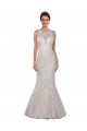 Acquista Avorio Stile sirena Alto Collo Pizzo Abiti da sposa