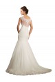 Acquista Avorio Stile sirena Barca Tulle Pizzo Abiti da sposa