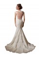 Acquista Avorio Stile sirena Illusione Scollatura a V Tulle Pizzo Abiti da sposa