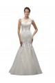 Acquista Avorio Stile sirena Illusione Sweep treno Tulle Pizzo Abiti da sposa