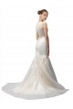 Acquista Avorio Stile sirena Illusione Sweep treno Tulle Pizzo Abiti da sposa