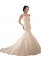 Acquista Avorio Stile sirena Illusione Tulle Pizzo Abiti da sposa