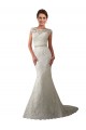 Acquista Avorio Stile sirena Illusione Tulle Pizzo Abiti da sposa