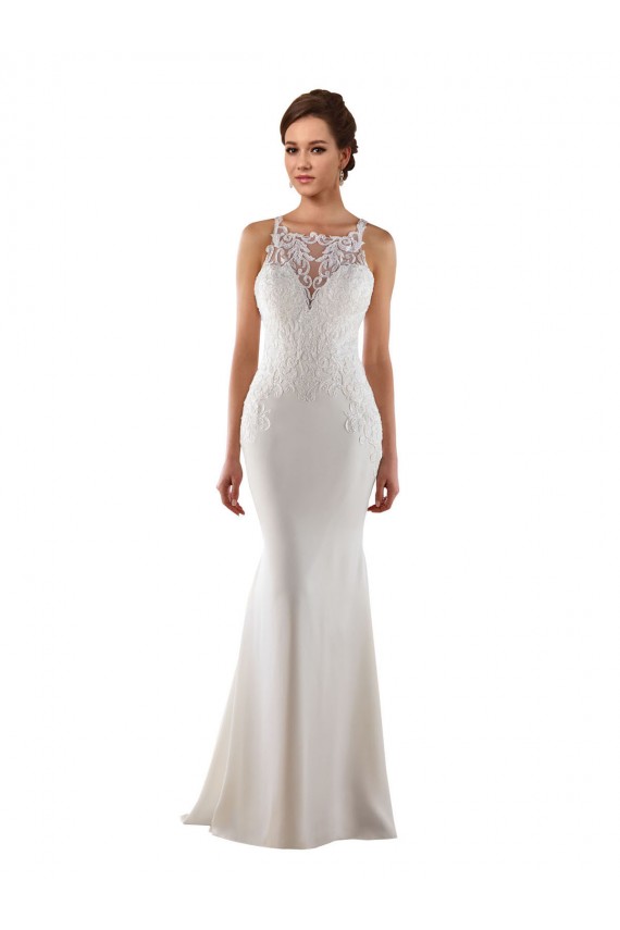 Acquista Avorio Stile sirena Innamorato Sweep treno Pizzo Crespo Elastico Abiti da sposa