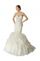 Acquista Avorio Stile sirena Innamorato Tulle Abiti da sposa