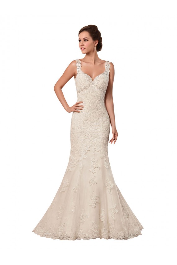 Acquista Avorio Stile sirena Innamorato Tulle Pizzo Abiti da sposa