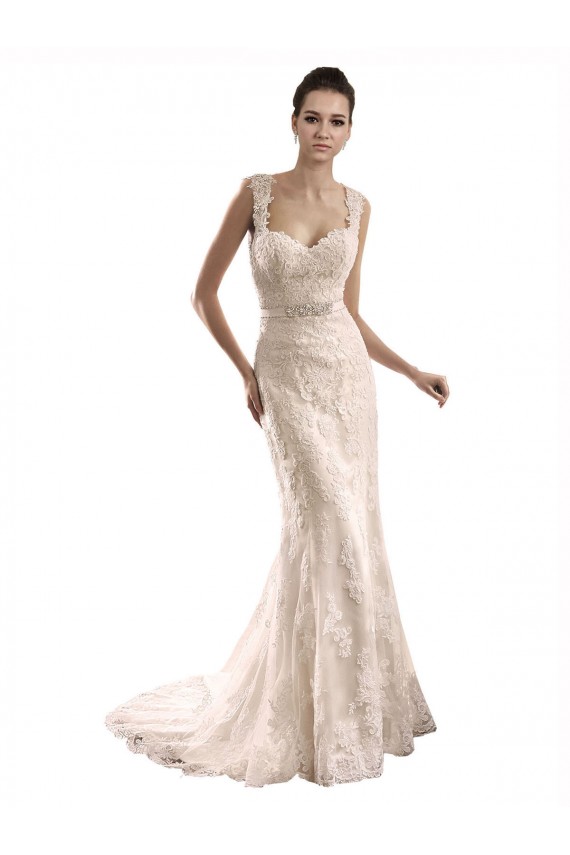 Acquista Avorio Stile sirena Innamorato Tulle Pizzo Abiti da sposa
