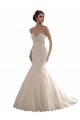 Acquista Avorio Stile sirena Innamorato Tulle Pizzo Classico Abiti da sposa