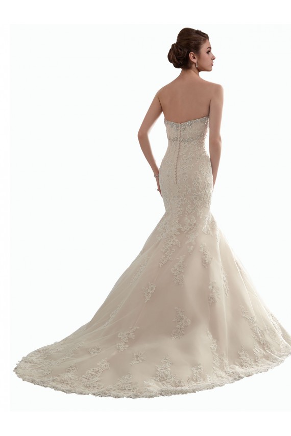 Acquista Avorio Stile sirena Innamorato Tulle Pizzo Classico Abiti da sposa