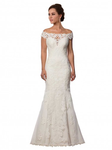 Acquista Avorio Stile sirena Pizzo Boho Abiti da sposa