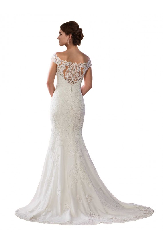 Acquista Avorio Stile sirena Pizzo Boho Abiti da sposa
